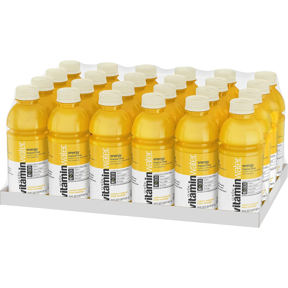 20 fl oz 24 Pack Tropical Citrus Electrolyte Enhanced Water B32205