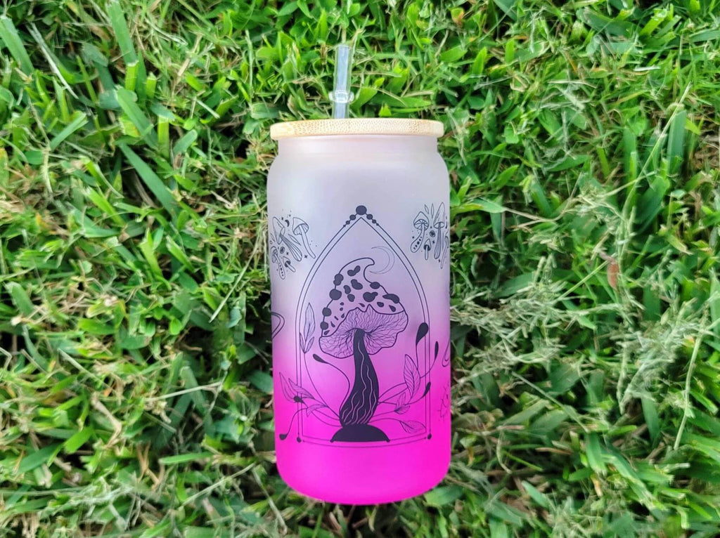 16 oz Mushroom Beer Can Glass V163