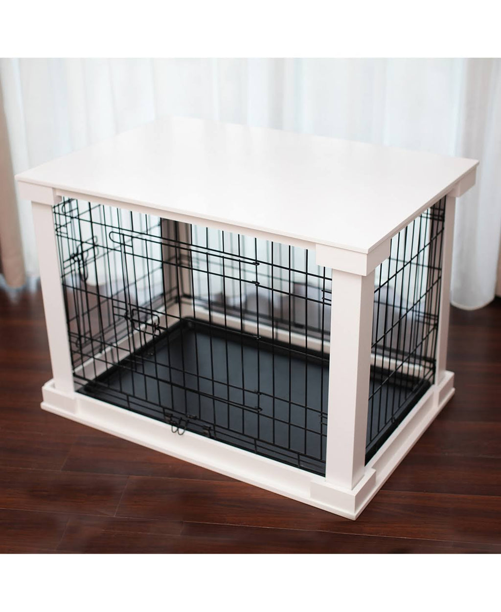 White Large Cage with Crate Cover Y604