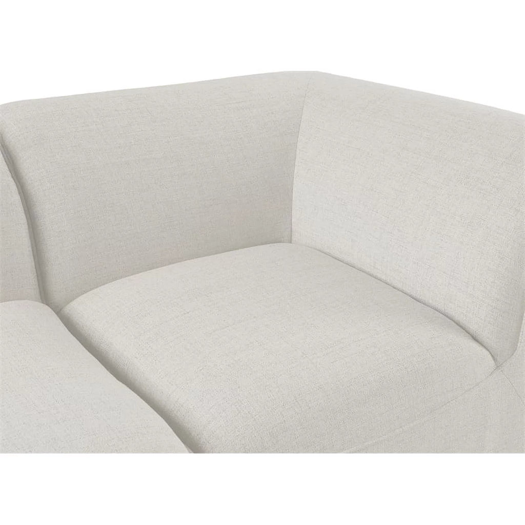 Cream Linen Textured Modular Sectional E996793