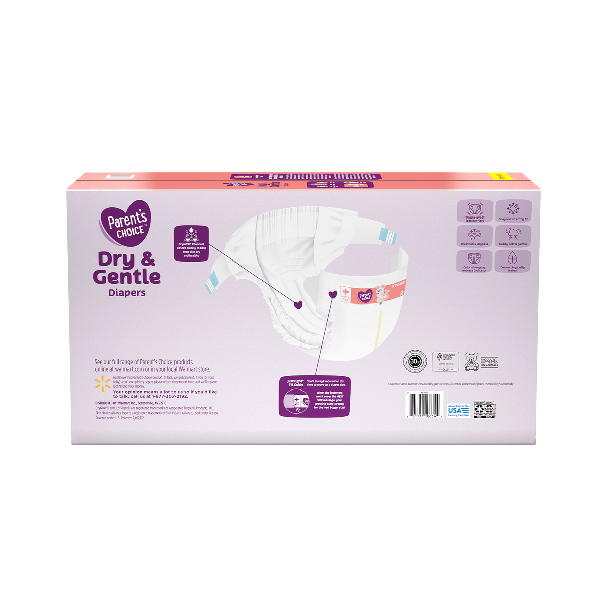 Dry & Gentle Diapers Size 2, 240 Count C540