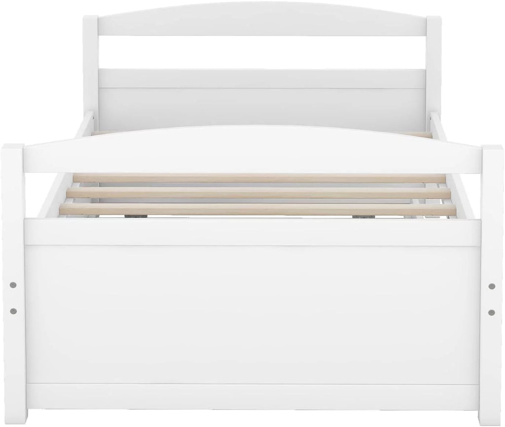 White Wood Daybed With Trundle N660