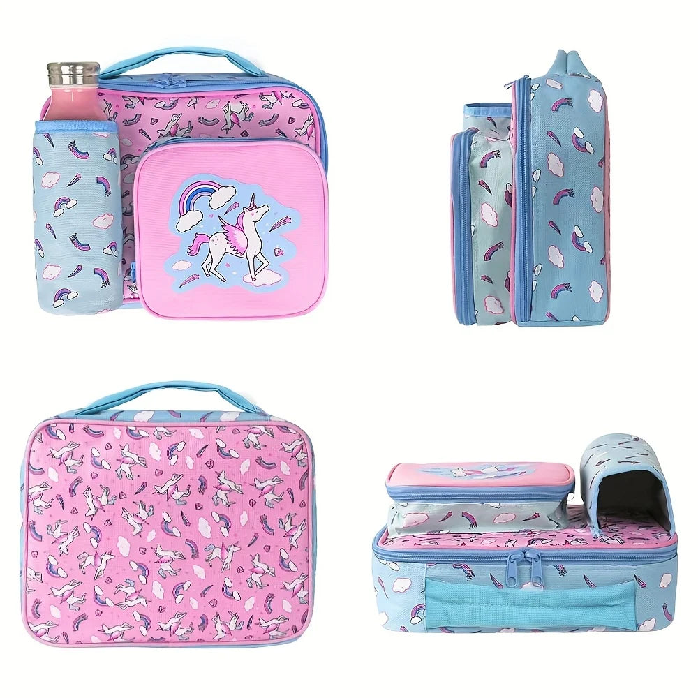 Insulated Lunch Bag with Bottle Holder, 3 Compartments, Waterproof N59202