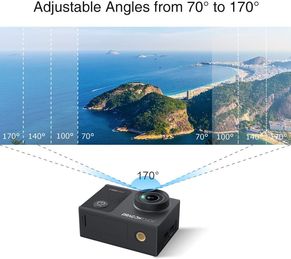 4K Waterproof Action Camera with Remote Control and Helmet Accessories Kit Pack of 2 A105