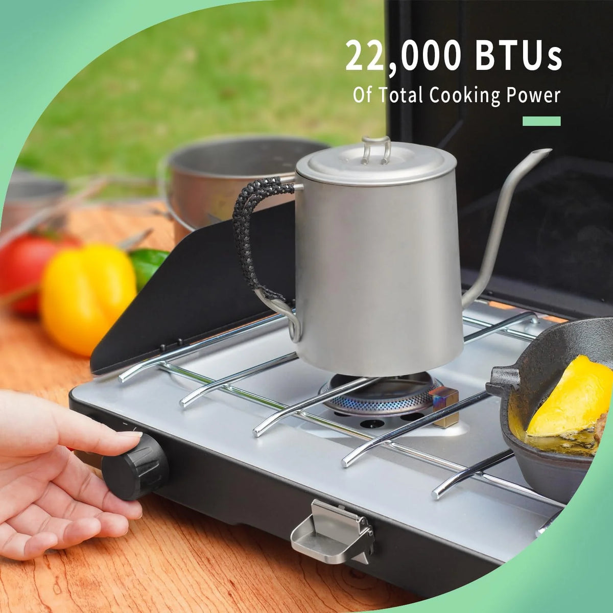 2-Burner Propane Camping Stove S6617