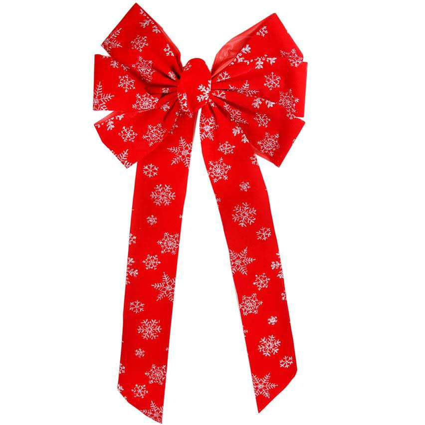 Glitter Snowflake Bow A6109