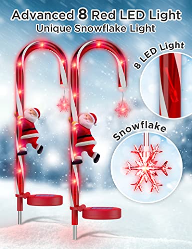 Solar Christmas Candy Cane Pathway Marker Lights 2 Pieces Z58375