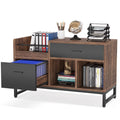 2 Drawer Wood File Cabinet with Storage Shelves H88940