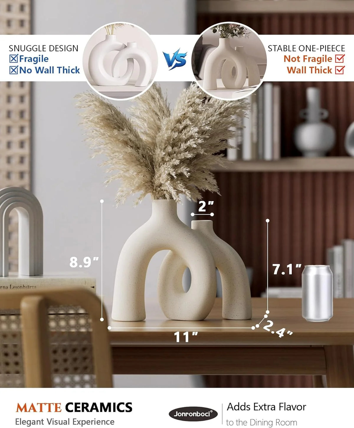 Set of 2 Ceramic Vases U614242