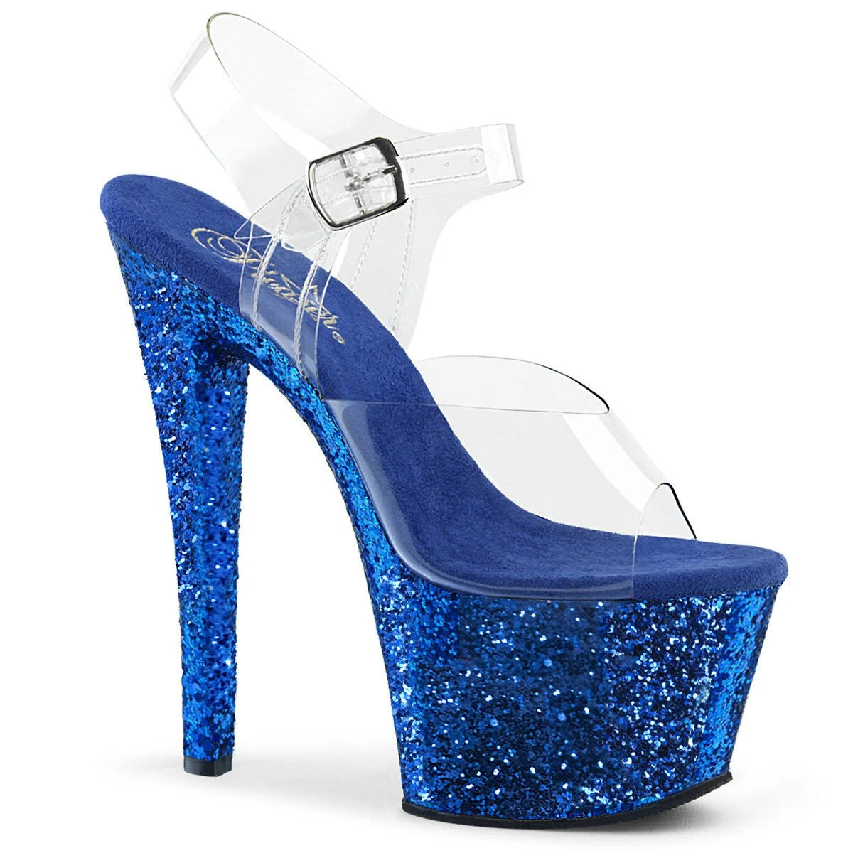 Clear Lavender Glitter Sandals J345064