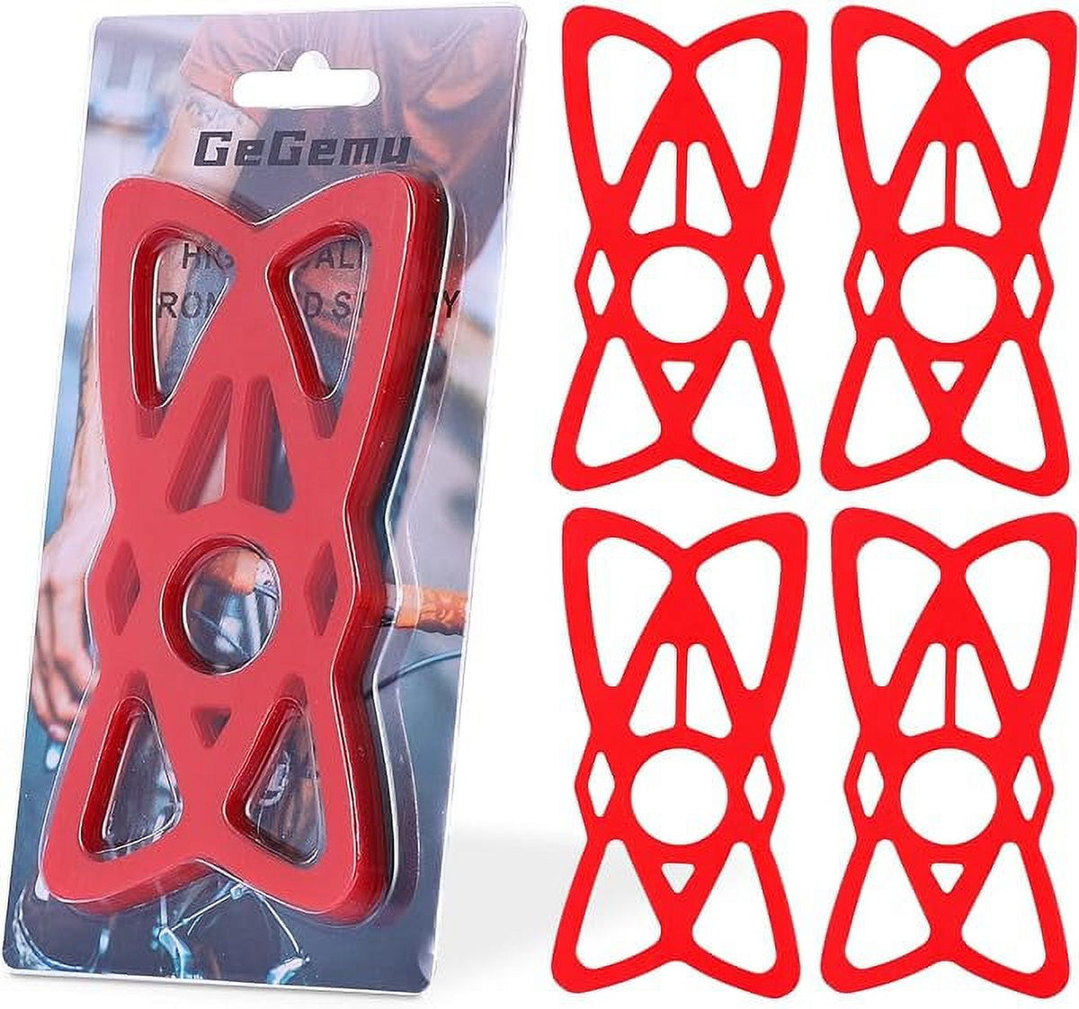 Motorcycle Phone Mount Tether 4-Pack Rubber Silicone Cell Phone Holder Band G43307