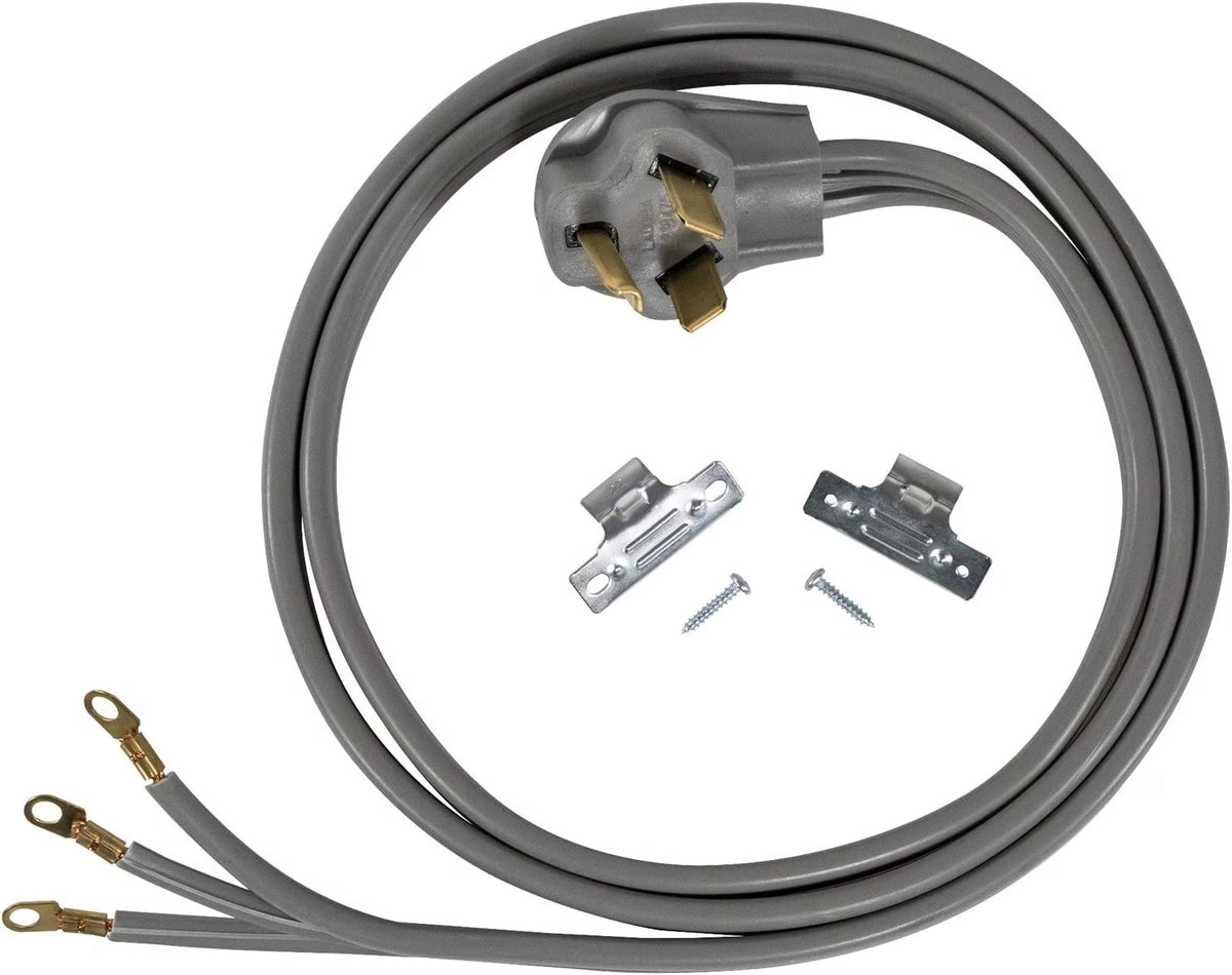 6 Foot 30-Amp Dryer Cord with 3 Eyelet Connectors A7618