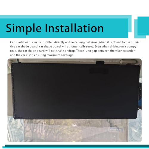 12.2" x 5.9" Retractable Car Sun Visor A172075