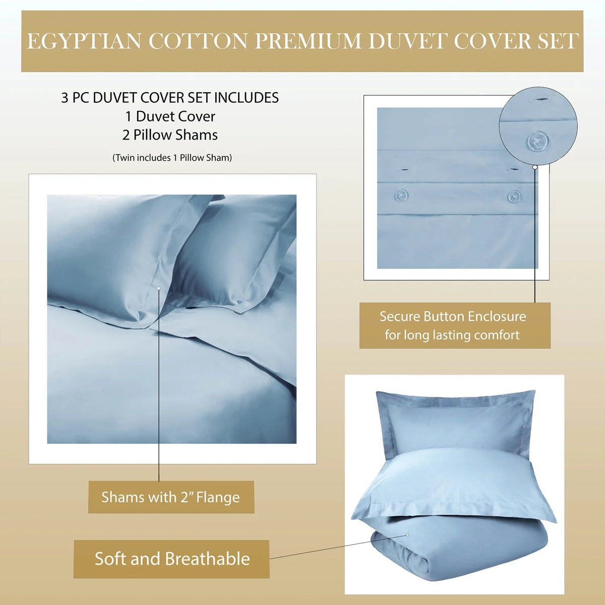 Lilac Egyptian Cotton Duvet Cover Set, Twin A95074