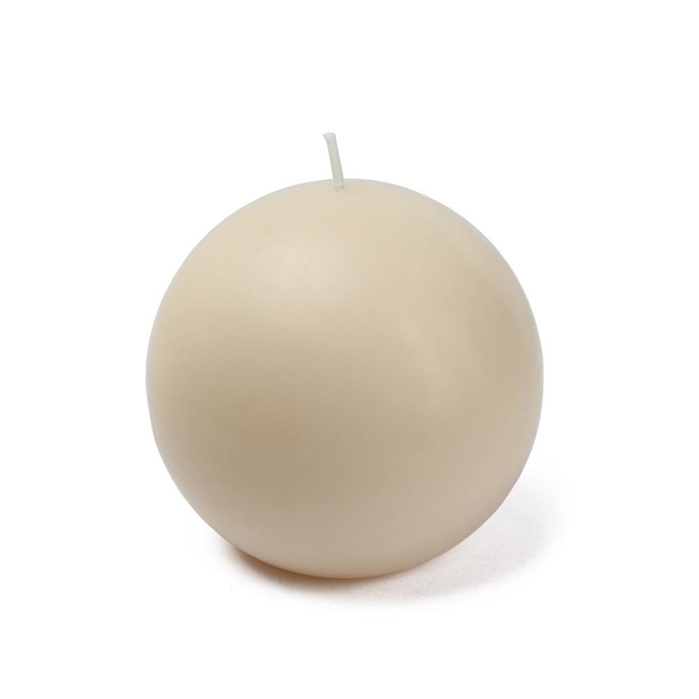 White Ball Candles 12 Pcs Y424