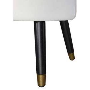 White Faux Leather Ottoman Stool X862