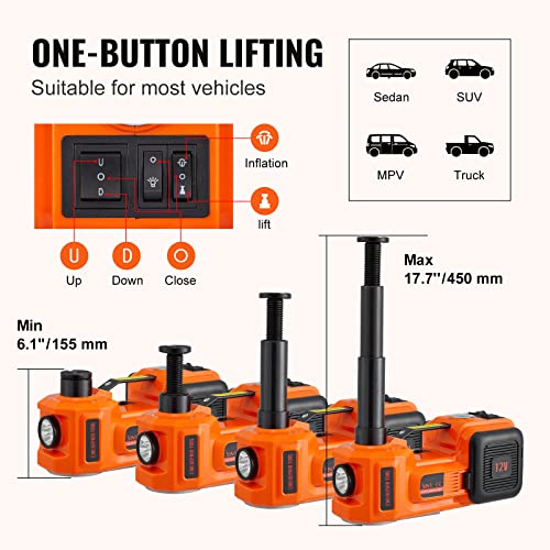 5 Ton Hydraulic Electric Car Jack with LED Light K237703