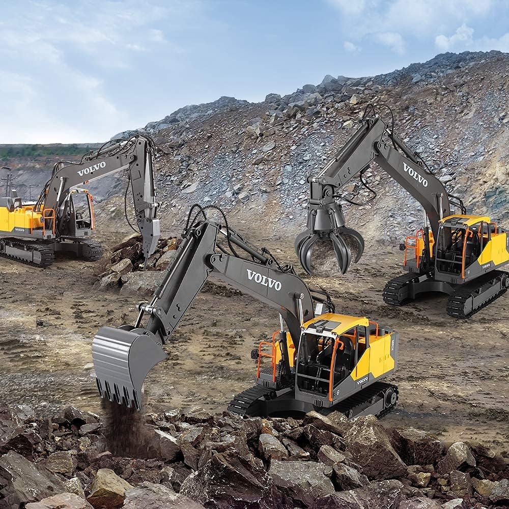 1/16 Scale RC Excavator Digger Toy with 2 Tools F704