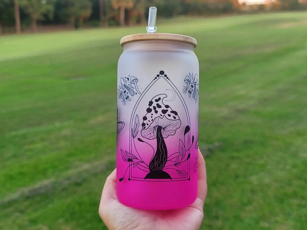 16 oz Mushroom Beer Can Glass V163