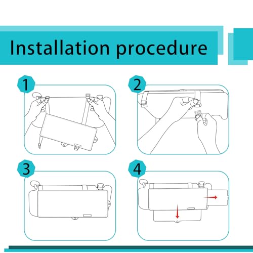 12.2" x 5.9" Retractable Car Sun Visor A172075