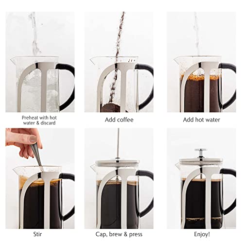 34oz Heat Resistant Borosilicate Glass French Press Coffee Maker P9171