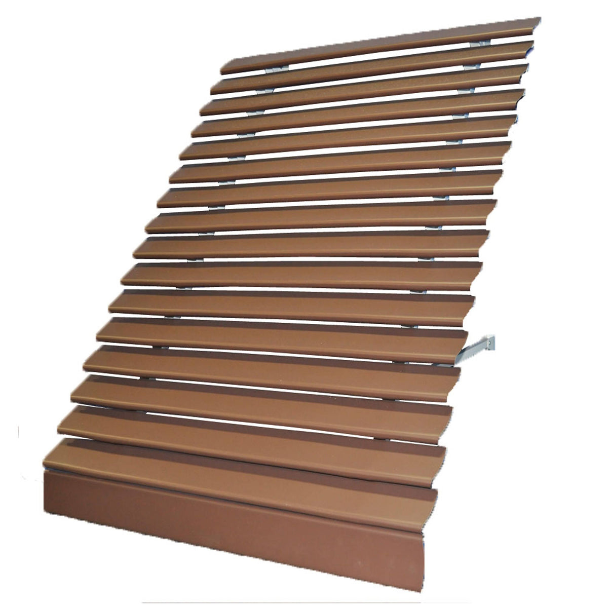 Brown Solid Fixed Window Awning J5343