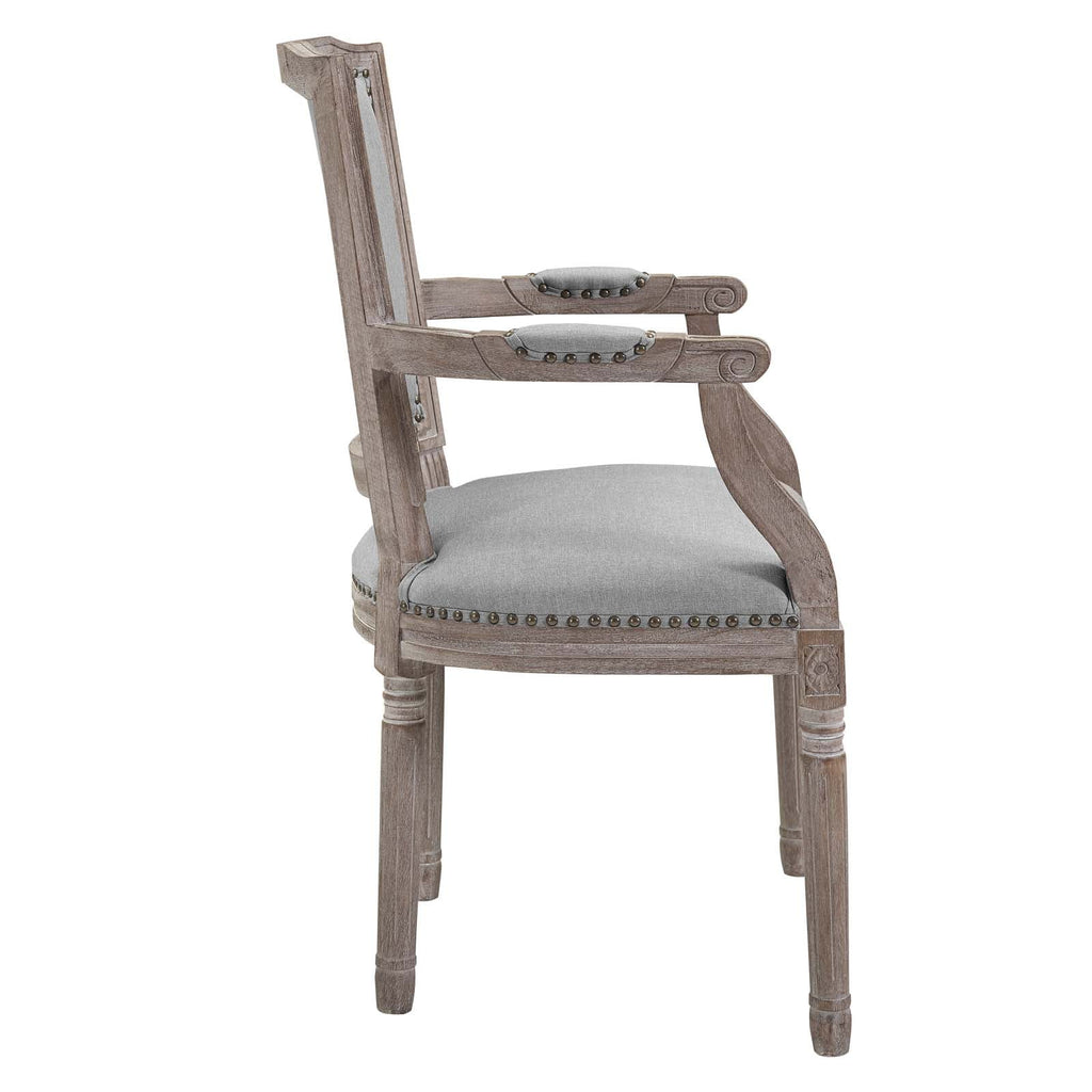 Light Grey Fabric Wood Armchair S77294