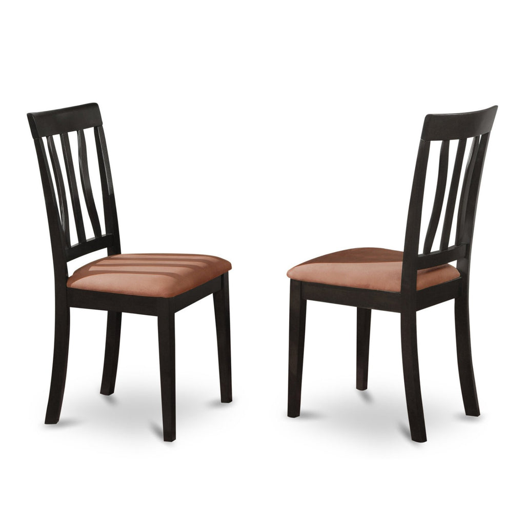 3-piece Dining Set with Wood Seat in Black/Cherry P80382