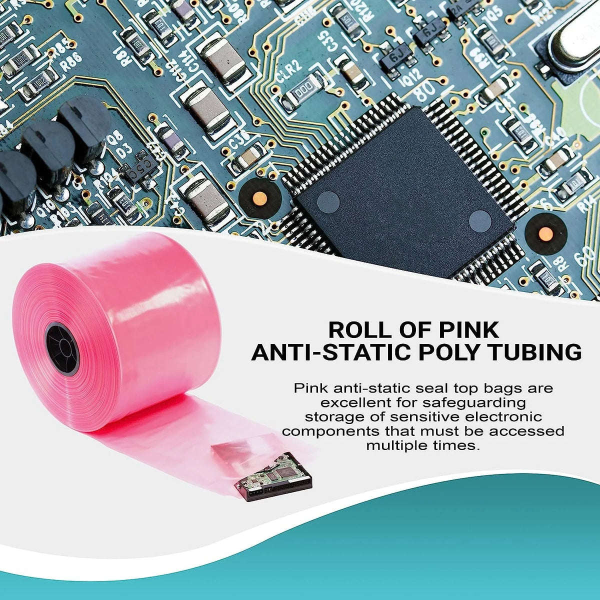 Pink Anti-Static Poly Tubing 24 X 1075 4 mil B52759