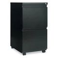 Black Two-Drawer Metal Pedestal File L266