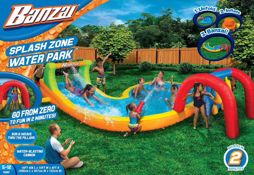 Splash Zone Water Park with Water Blasting Cannon & Pillars P90653