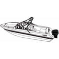 Boat Cover for V-Hull Runabout with Standard Tower M9912