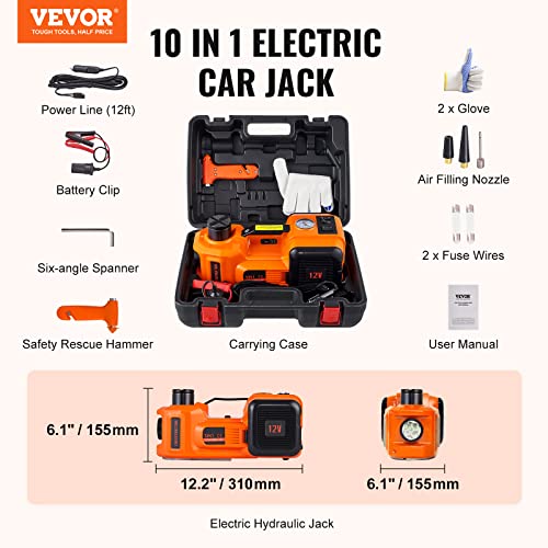 5 Ton Hydraulic Electric Car Jack with LED Light K237703