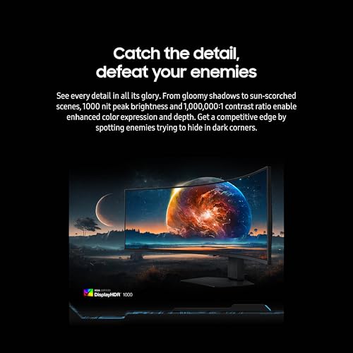 49" DQHD 1000R Curved Gaming Monitor, 240Hz, 1ms(GtG), DisplayHDR 1000 N815