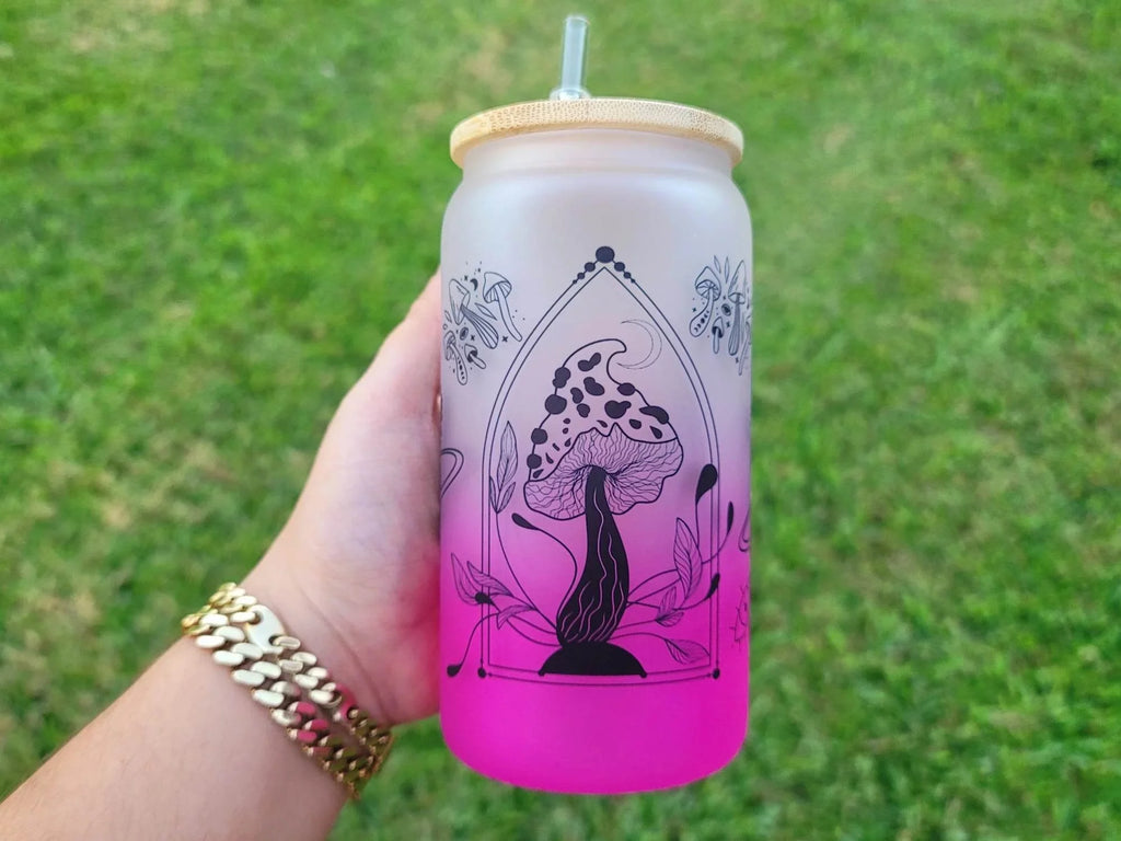 16 oz Mushroom Beer Can Glass V163