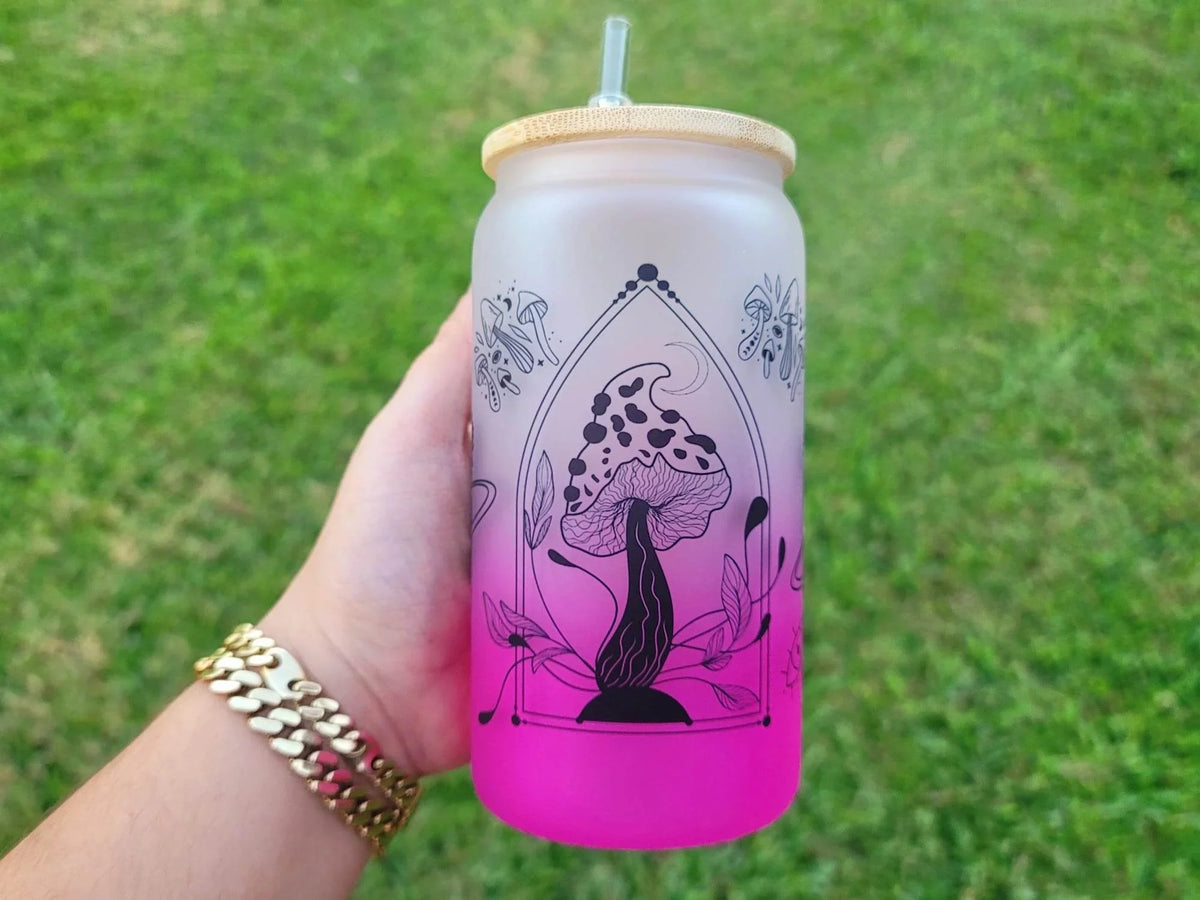 16 oz Mushroom Beer Can Glass V163