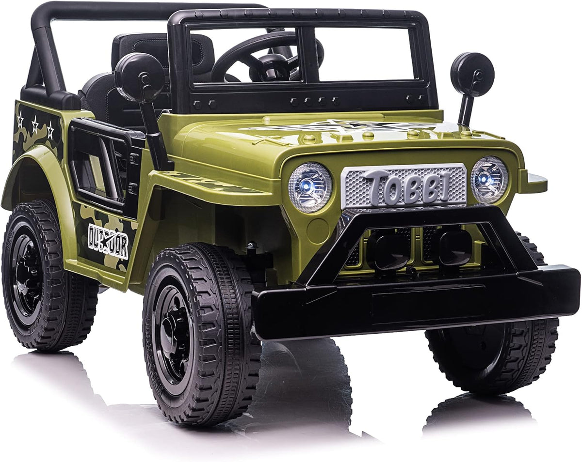 Pink and Black 12V Kids Ride On Truck Car with LED Lights and Openable Doors G91846