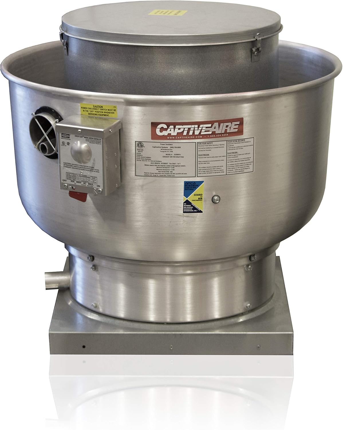 High Speed Direct Drive Centrifugal Upblast Exhaust Fan with Speed Control P742010