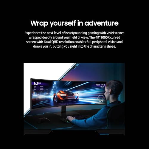 49" DQHD 1000R Curved Gaming Monitor, 240Hz, 1ms(GtG), DisplayHDR 1000 N815
