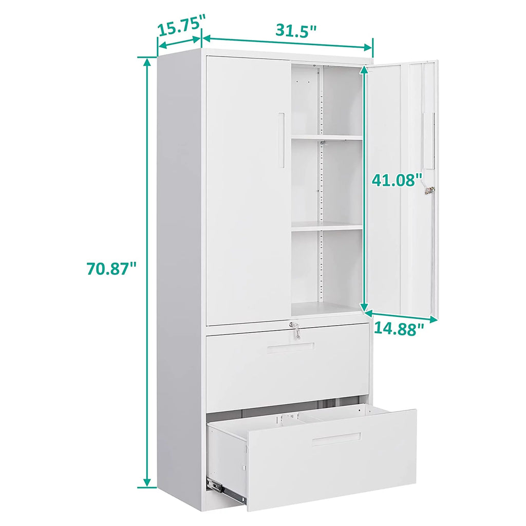 Metal Storage Cabinet with 2 Drawers Q973