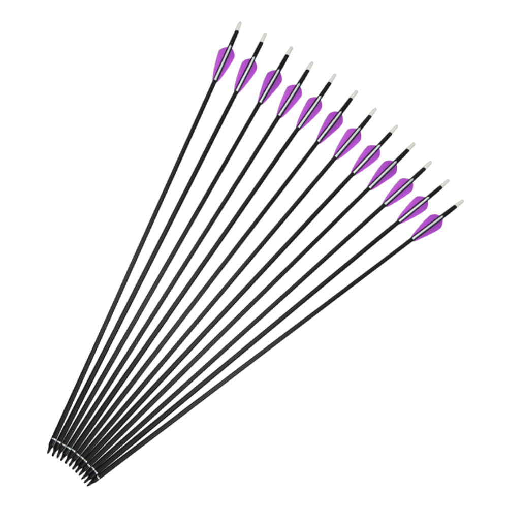 32 inch Mixed Carbon Hunting Arrows Pack of 12 I65812