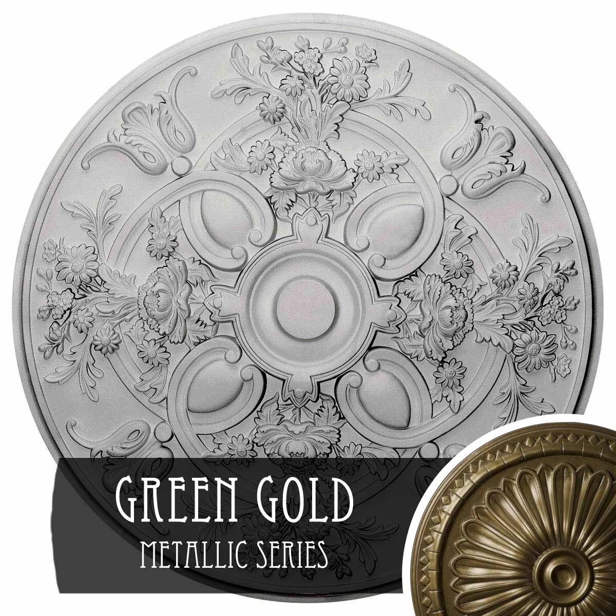 Green Gold Ceiling Medallion I327