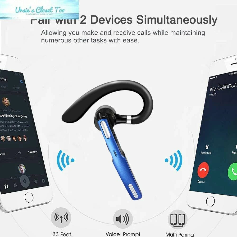 Wireless Bluetooth Headset with Noise Canceling Mic N838990