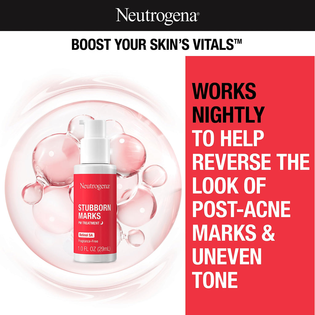 Stubborn Marks Pm Treatment With Retinol Sa, Face-Exfoliating Treatment, Oil-Free, Non-Comedogenic, Unscent V468062