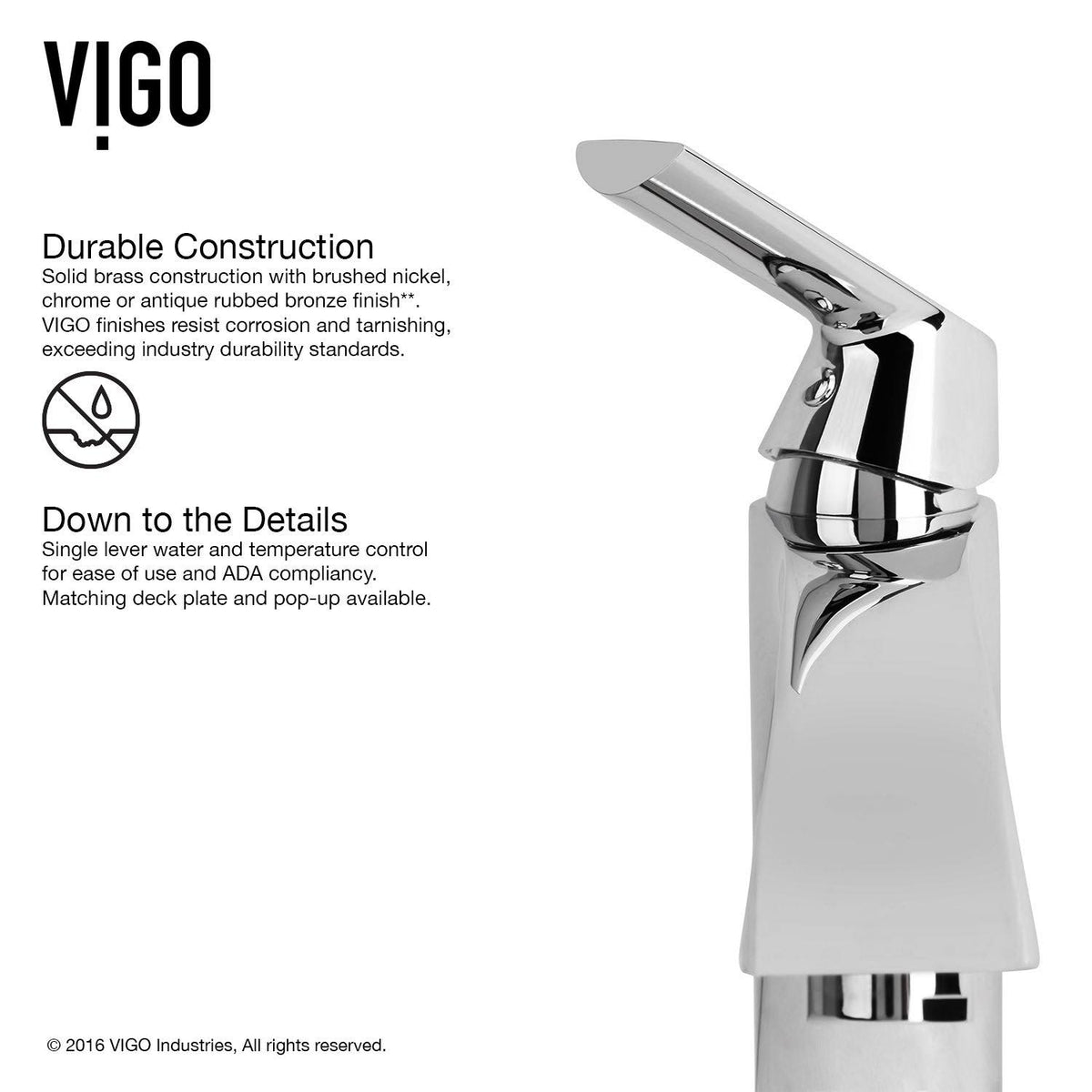 Chrome Single Hole Bathroom Faucet N1646
