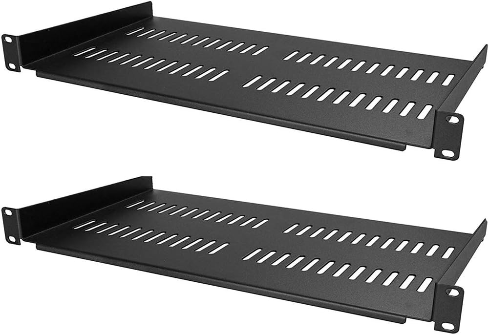 250mm 1U Heavy Duty Steel Sliding Shelf 2 Pack W6611