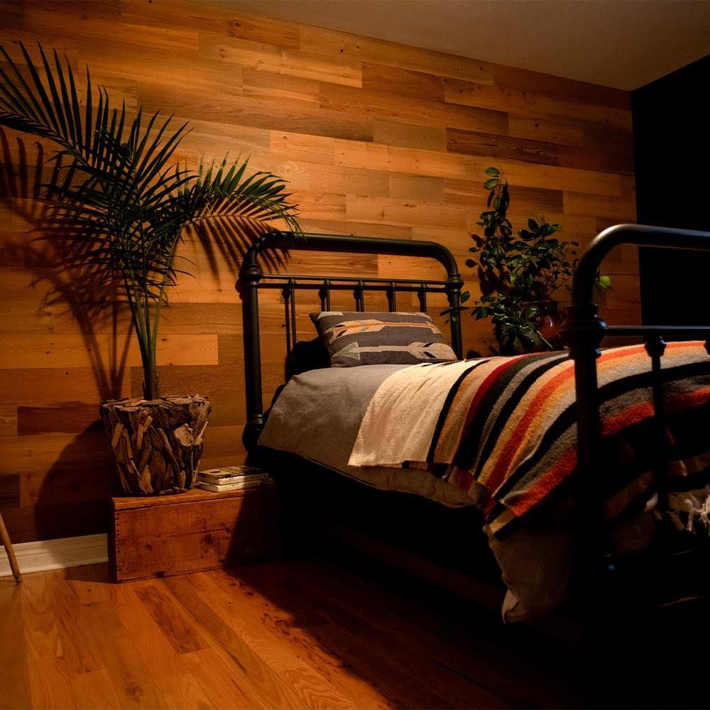 Reclaimed Wooden Wall Planks - Peel and Stick - 40 Sq. ft. - 5x22 Width P1522