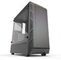 Black Compact EATX Mid-Tower Case with Tempered Glass and Digital RGB B9783