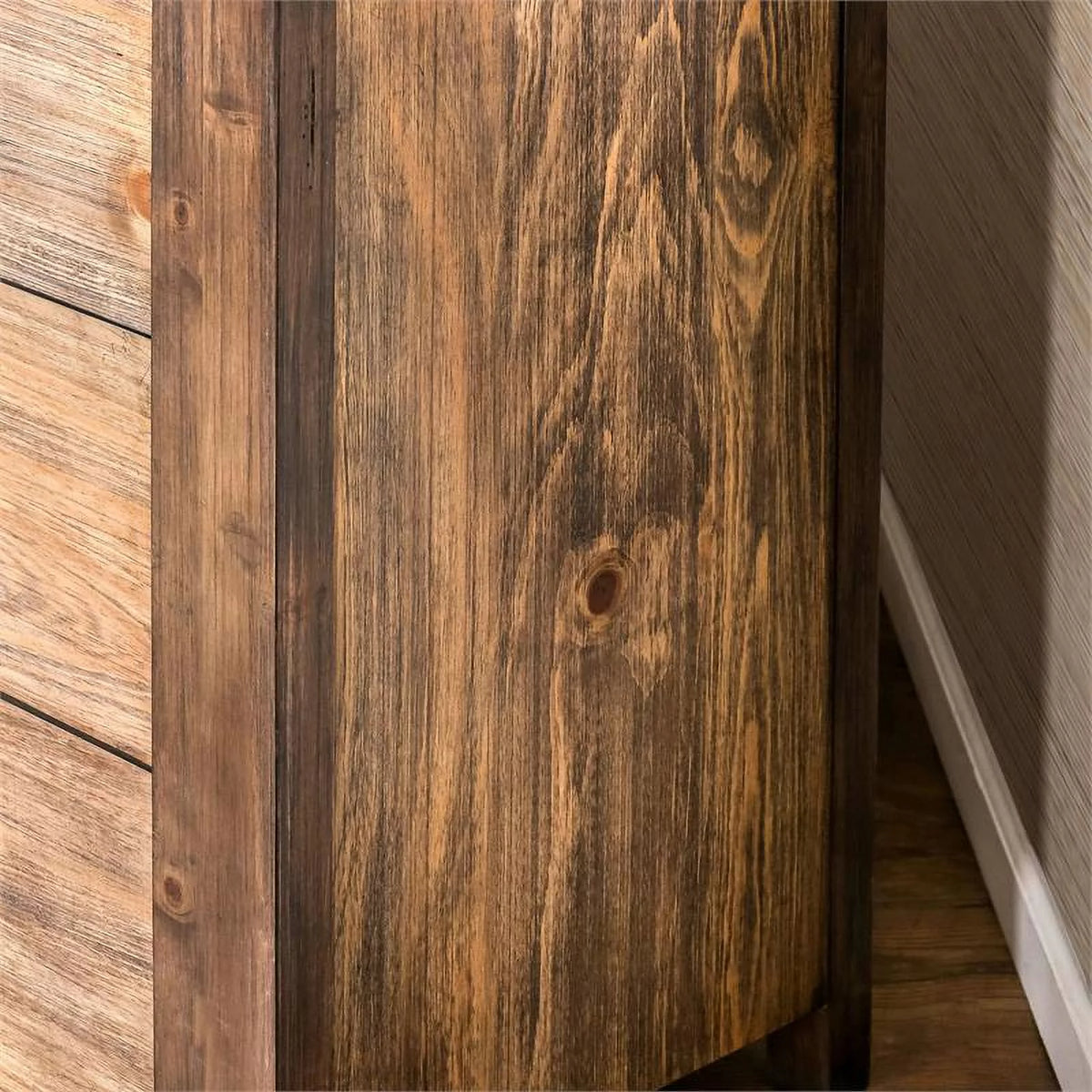 Brown Solid Wood Dresser and Mirror Q663083