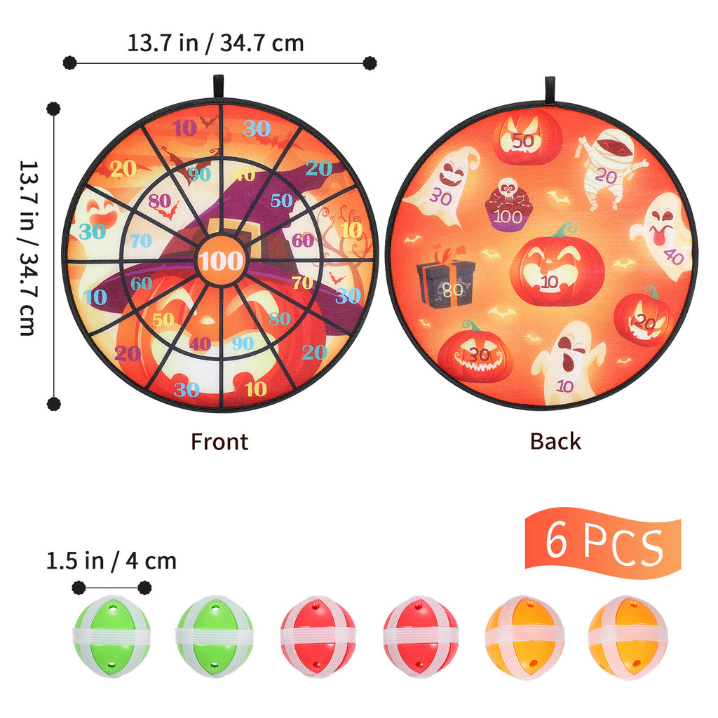 Halloween Themed Dartboard 13.7 Inch with 6 Sticky Balls B834
